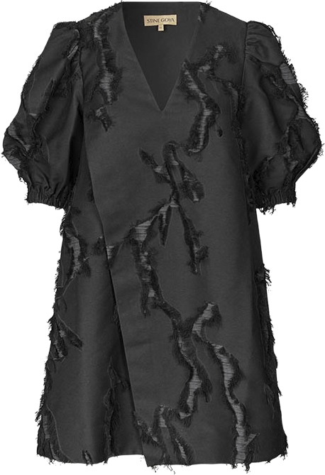 Puffy Sleeves Mini Dress 2253 Fil Coupe Twill